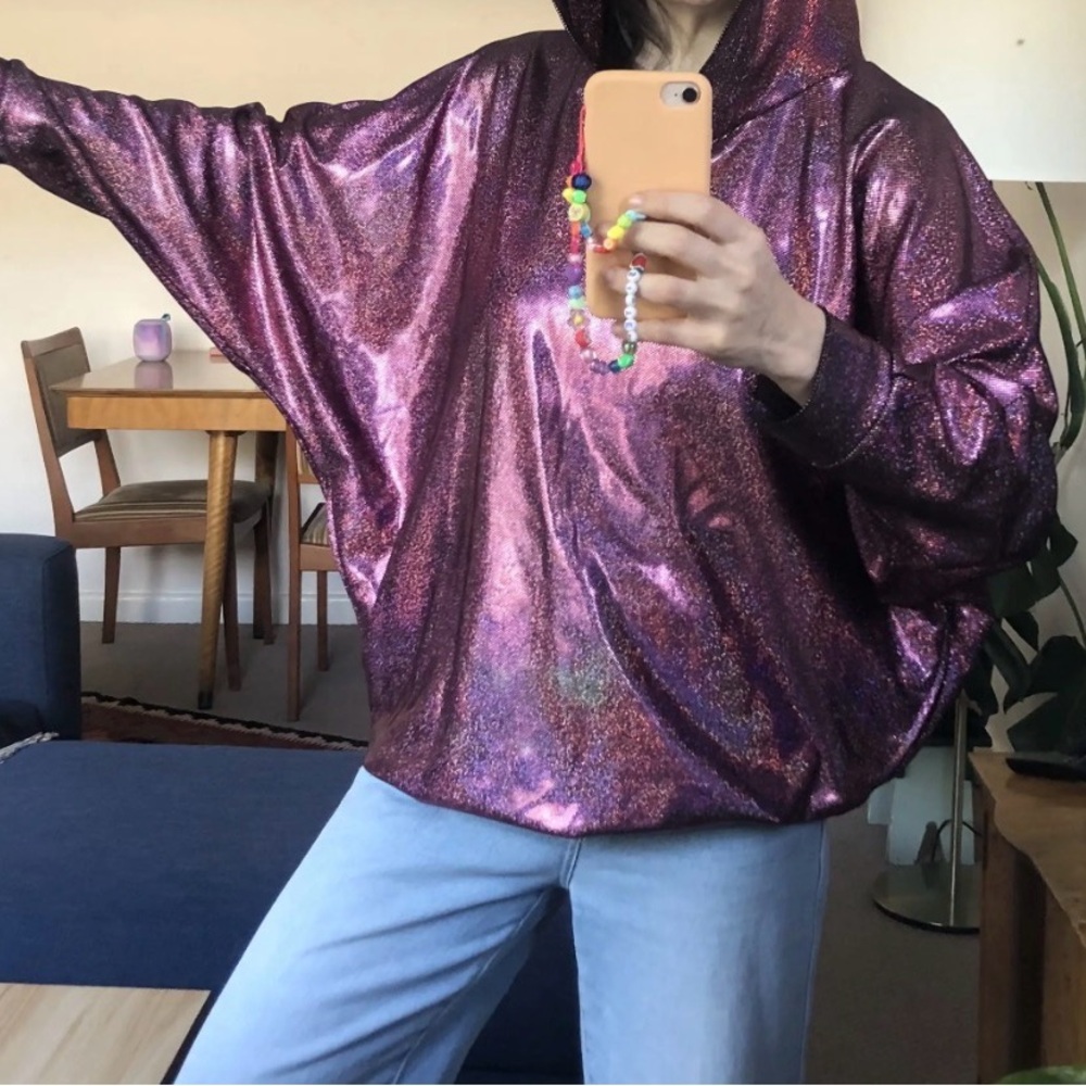American Apparel Shiny Purple Hoodie